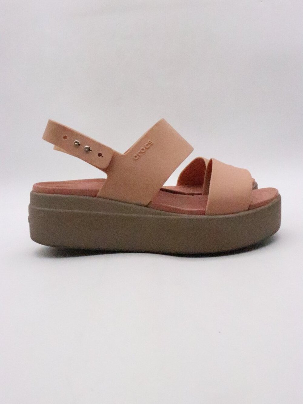 Crocs Brooklyn Women's Size 7 Platform Casual Wedge Sandals Pink Adjustable